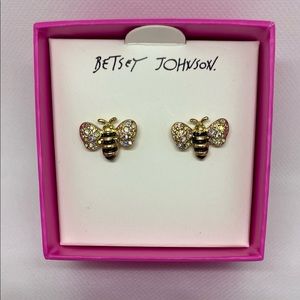 New, never worn-Betsey Johnson bumble bee earrings